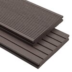 vidaXL Panneaux de terrasse solides WPC 10 m² 4 m Marron foncé