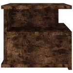 vidaXL Tables de chevet flottantes 2 Pièces Chêne fumé Bois d’ingénierie