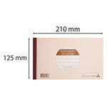 Carnet quittance de loyer à souche 12,5x21cm 50 feuillets autocopiants tripli x 5 LE DAUPHIN