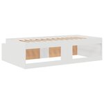 vidaXL Cadre de lit de rangement blanc 75x190 cm