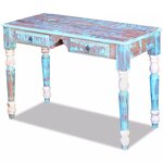 Bureau table meuble travail informatique bois de récupération massif 0502143