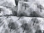 Parure de lit grise TREE 260 x 240 cm