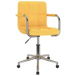 Chaise fauteuil siège pivotante de bureau informatique étude Jaune moutarde tissu jaune 02_0024137