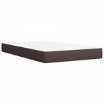 vidaXL Sommier à lattes de lit avec matelas Marron foncé 100x200 cm