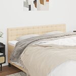 vidaXL Têtes de lit 2 Pièces Crème 80x5x78/88 cm Tissu