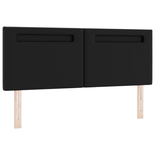 tête de lit vidaXL design simple noir 140 cm en simili cuir