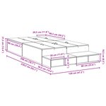 vidaXL Cadre de lit de rangement Gris Sonoma 120x200 cm