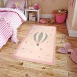 Tapis enfant MONGOLFIERE 120 x 160 cm - Rose