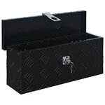 vidaXL Boîte en aluminium 485x140x200 mm Noir