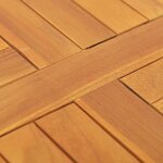 vidaXL Dessus de table Bois de teck solide Rond 2 5 cm 50 cm