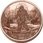 Pièce de monnaie en Cuivre 1 Dollar g 155.5 (5 oz) Millésime 2025 Native American Myth BIGFOOT