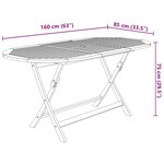 vidaXL Ensemble à manger d'extérieur pliable 7Pièces Bois d'acacia solide