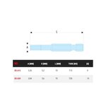 Embout standard série 6 pour vis Torx Facom EX625