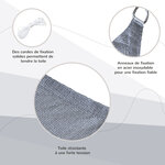 Voile d'ombrage rectangulaire 6L x 4l m HDPE gris