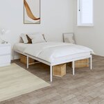 vidaXL Cadre de lit métal sans matelas blanc 120x200 cm