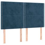 vidaXL Têtes de lit 4 Pièces Bleu foncé 72x5x78/88 cm Velours