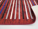 Tapis de salon à rayures 200 x 290 cm - Rouge