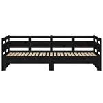 vidaXL Lit coulissant sans matelas noir 2x(80x200)cm