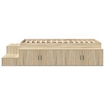 vidaXL Cadre de lit de rangement Chêne Sonoma 90x200 cm