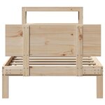 vidaXL Cadre de lit avec tête de lit 90x190 cm bois de pin massif