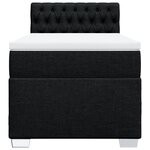 vidaXL Sommier à lattes de lit et matelas Noir 80x200 cm Tissu