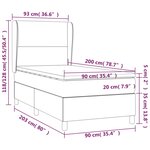 vidaXL Sommier à lattes de lit avec matelas Bleu foncé 90x200 cm