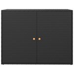vidaXL Armoire de rangement jardin Noir 100x55 5x80 cm Résine tressée