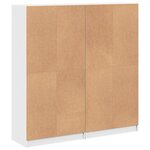 vidaXL Bibliothèque avec portes blanc 136x37x142 cm bois d'ingénierie