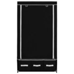 vidaXL Garde-robe Noir 87 x 49 x 159 cm Tissu