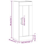 vidaXL Armoire murale gris béton 34 5x34x90 cm bois d'ingénierie