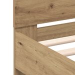 vidaXL Cadre de lit en bois d'ingénierie Chêne d'artisan 180 x 200 cm
