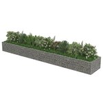 vidaXL Lit surélevé à gabion Acier galvanisé 540x90x50 cm