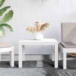 vidaXL Table de jardin blanc 59x47x40 cm PP
