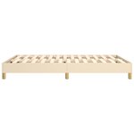 vidaXL Cadre de lit sans matelas crème 140x190 cm tissu