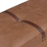 vidaXL Tabourets de rangement lot de 3 Marron Similicuir