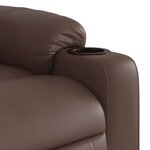 vidaXL Fauteuil inclinable électrique Marron Similicuir