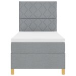 vidaXL Lit avec sommier et matelas gris clair simple en tissu