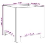 vidaXL Jardinière 30x30x30 cm acier inoxydable