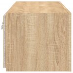 vidaXL Meubles TV muraux lumières LED 2 Pièces chêne sonoma 60x35x31 cm