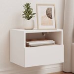 vidaXL Meubles TV muraux 2 Pièces blanc 40x30x30 cm bois d'ingénierie