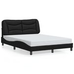 vidaXL Cadre de lit avec LED sans matelas noir 120x200 cm