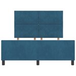 vidaXL Cadre de lit Bleu foncé 140x190 cm Velours