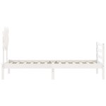 vidaXL Cadre de lit avec tête de lit blanc 90x200 cm bois massif