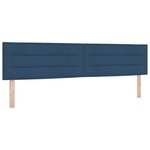 Lit Box Spring vidaXL avec Matelas Bleu 200x200 cm Tissu