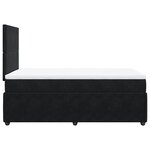 vidaXL Sommier à lattes de lit avec matelas noir 120x190 cm velours