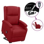 Vidaxl fauteuil releveur inclinable bordeaux tissu