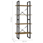 vidaXL Bibliothèque à 4 niveaux 60x30x140 cm bois de pin massif