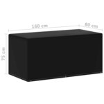 vidaXL Housses de meubles de jardin 2 Pièces 6 œillets 160x80x75 cm