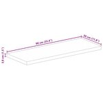 vidaXL Dessus de table 90x30x3 8 cm rectangulaire bois massif manguier