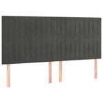 vidaXL Sommier à lattes de lit et matelas Gris foncé 160x200cm Velours